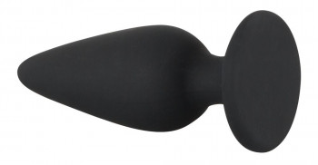 Черная анальная втулка Heavy Plug Small - 7,8 см.