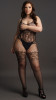 Ажурный кэтсьюит Lace and Fishnet Bodystocking, черный