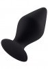 Чёрная средняя анальная пробка Butt Plug with Suction Cup Medium
