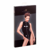 Боди с длинной молнией Pvc body with deep cut shoulder line and long metal 3-way zipper, черный