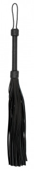 Черная многохвостая гладкая плеть Heavy Leather Tail Flogger - 76 см.
