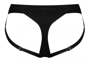 Черные трусики для насадок Heroine Lingerie Harness - size M, черный