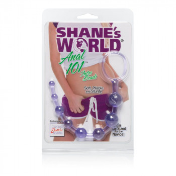 Фиолетовая анальная цепочка Shane's World Anal 101 Intro Beads - 21 см.