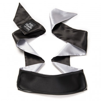 Черно-серая повязка на глаза Satin Deluxe Blindfold