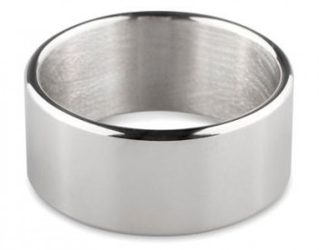 Серебристое эрекционное кольцо Sinner Wide metal head-ring Size L