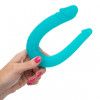 Бирюзовый двусторонний фаллоимитатор Silicone Double Dong AC/DC - 30,5 см.