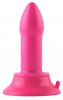 Розовая анальная втулка с широким основанием Popo Pleasure - 11,9 см.