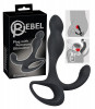 Черный силиконовый стимулятор простаты Plug with Perineum Stimulator