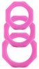 Набор розовых эрекционных колец Octagon Rings 3 sizes
