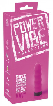 Розовый мини-вибратор Power Vibe Wavy - 9,7 см.
