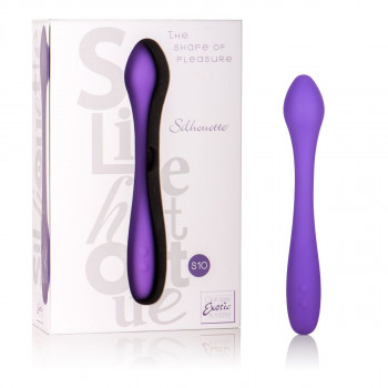 Фиолетовый перезаряжаемый вибратор Silhouette S10 - 16,5 см.