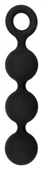 Чёрная анальная цепочка Lust Anal Beads - 19,5 см.