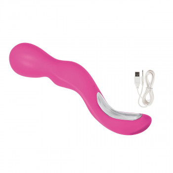 Розовый вибромассажер Lover's Wand - 22,75 см.