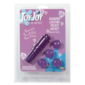 Фиолетовая виброракета Diamond Pocket Rocket - 10 см.